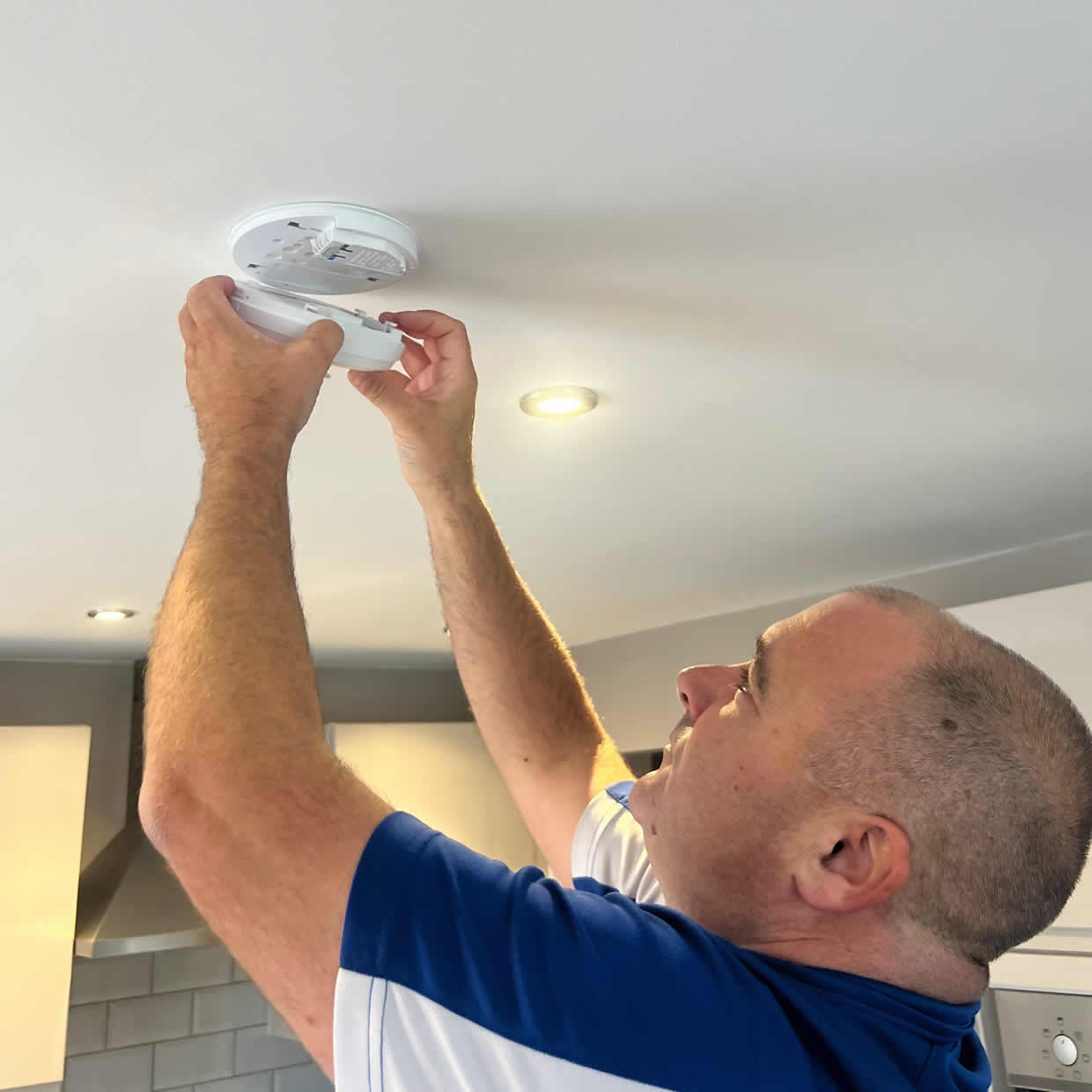 Different types of smoke and heat alarms installed in Northampton